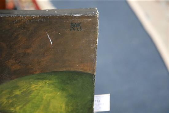 Samuel Bak (b. 1933). oil on canvas, En Observation or Earthscape